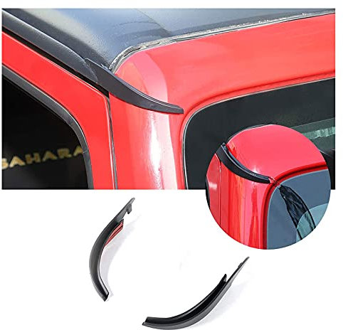CKPEOR Regenabweiser Hardtop Regenschutz Schutzschlitzverlängerung Passend für 2007-2017 Jeep Wrangler JK JKU 2 Türen 4 Türen, 2 Stück
