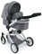 Bayer Chic 2000 - Puppenwagen Mika, 2in1 Kombipuppenwagen für Kinder von 4 bis 8 Jahren, Jeans grau