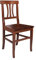 Dmora - Lot de 2 chaises de salon ou de cuisine, style country, bois de hêtre massif, cm 44x44.5h89, couleur Noyer