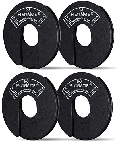 PlateMate 1.25 Lb each R-3 Micro Loading Weight Plates Use with Metal, Rubber, Vinyl or Urethane Dumbbells (Two Pair)