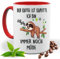 Blickfang Lustige Tasse mit Spruch |DER KAFFEE IST KAPUTT ICH BIN IMMER NOCH MÜDE | Faultier | Kakao- Kaffee- Tee- Fototasse| Geschenke für männer frauen | Keramik Tasse |Spülmaschinenfest (Rot)