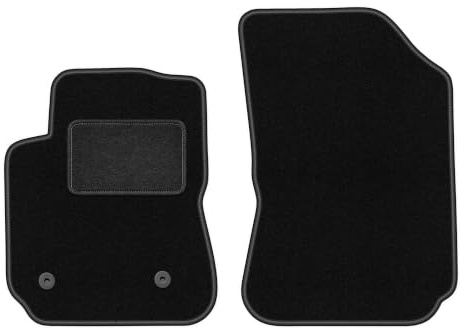 Lot de 2 Tapis Avant Moquette sur Mesure pour Citroën C4 Cactus 2014-2018 | pour crossover ; moquette dense (polypropylène), env. 6,5 mm ; antidérapant, fixations rondes (type CP2)