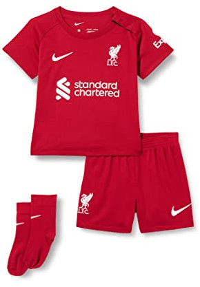 Liverpool FC Unisex Kit Saison 2022/23 Offizielles Heimtrikot Tough Rot/Weiß 24-36 (90-95 cm)
