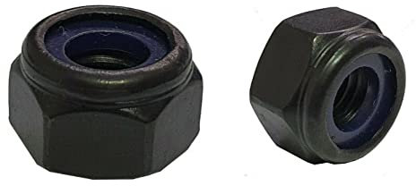 Black Stainless Steel LOCK Nuts M3 M4 M5 M6 M8 - Pack of 6 (M4)