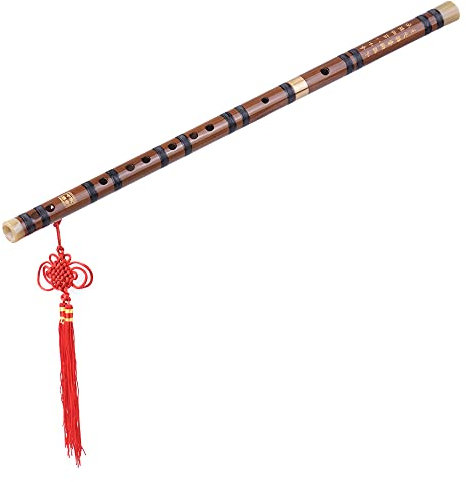 ERYUE flûte de Bambou,Pluggable Bitter Bamboo Flute Dizi Traditionnelle Chinoise Main Bois Musical Instrument clé de D Niveau d'études Performance Professionnelle