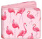 Funermei Cartoon-Geldbörse aus Leder für Damen, E-Flamingo, Niedlich