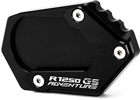Modeer Für BMW R1250GS Adventure 2018-2023 Motorrad CNC-Stütze Verlängerungsplatte Ständer Seitenständer Pad r 1250 gs adv r1250gsa Zubehör (Schwarz)
