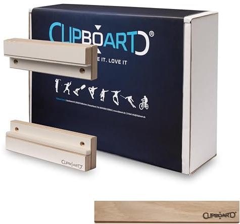 Clipboart® Standard Wandhalterung - Halterung - Snowboard - Wakeboard - Kiteboard - Balanceboard - Wakeskate - Longboard - 360° Wandbefestigung (Eiche)