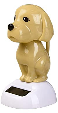 BYNYXI Solar Wackelfigur Hunde, Auto Armaturenbrett Deko Solarbetriebene Schreibtisch Auto Tanzfiguren Puppen Dekofigur Solarfigur Spielzeug für Büro Tischdeko Schreibtisch Auto Armaturenbrett Deko