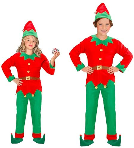 W WIDMANN MILANO Party Fashion - Kinderkostüm Elf, Santas kleiner Helfer, Kobold, Wichtel, Weihnachtskostüm