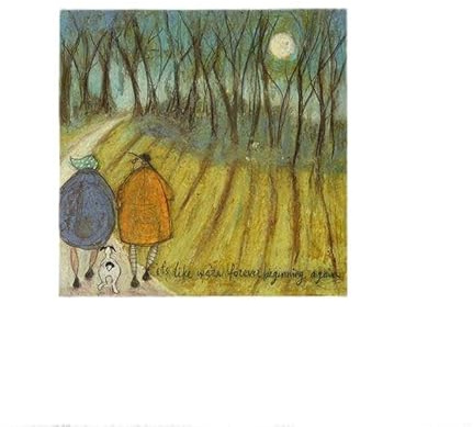 Sam Toft Poster It's Like We´re Forever Beginning, Grün/Blau/Braun, 30cm x 30cm