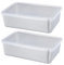 Paquete de 2 Tamaño Mediano Contenedor Alimentos Frescos con Tapa, Recipientes de Alimentos para Nevera, Plato Cuadrado de Acero Inoxidable Organizador Nevera