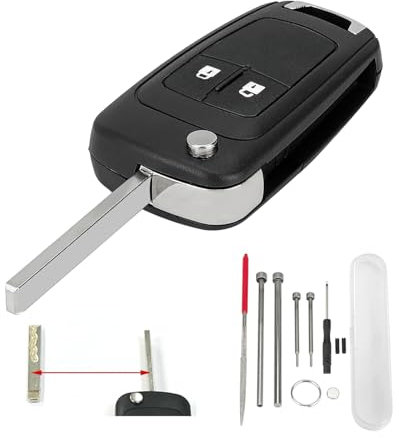 GZXNKEY Für Opel/Vauxhall Astra J Insignia Schlüsselgehäuse für Adam Mokka Vectra Zafira Corsa Meriva Chevrolet Cruze Orlando Spark Aveo Captiva Autoschlüsselgehäuse mit Stift-Werkzeug
