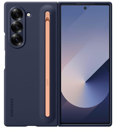 SAMSUNG, EF-OF95PCNEGUS, Funda Protectora para Galaxy Z Fold 6 con Ranura para Soporte de S Pen, Clic de liberación, Azul Marino