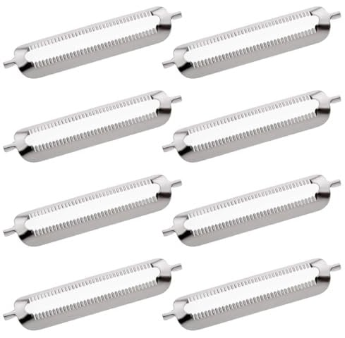 Tomedeks Sparschäler, 8 Stück Schäler Ersatzklinge, Famos Sparschäler, Edelstahl, Silber, Kinderleichte Installation (56 * 13mm)