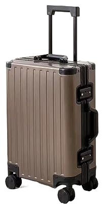 SilteD Koffer Vollaluminium-Magnesium-Legierung Gepäck Aluminiumlegierung Trolley-Koffer Aluminiumrahmen Metallkoffer Mode Einfaches Gepäck Großer Koffer (Farbe: D, Taille Einzigartig: 20 Zoll)