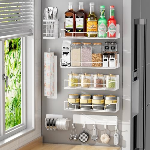 Kmise Magnetisches Gewürzregal (8, weiß)