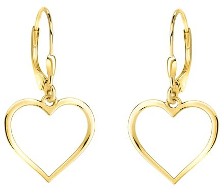 SOFIA MILANI - Damen Ohrringe 925 Silber - vergoldet/golden - Herz Ohrhänger - E2590