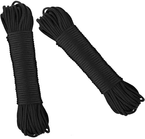 2pcs Nylon Rope, 10m Paracord, Durable 4mm Rope for Outdoor Activities, Camping, Survival, and Crafting, Strong and Versatile Utility Cord
