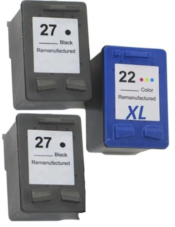 3X Refill Druckerpatronen Tinten kompatibel für HP OfficeJet 5600 5605 5610 4300 4315XI 5610 ersetzen HP27 und HP22