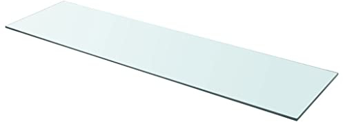 Sufrk Regalboden Glas Transparent 110 cm x 30 cm Glasplatte Tisch Schminktisch Unterlage