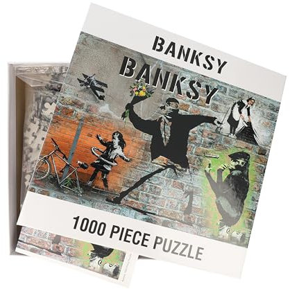 Puzzle 1000 Teile, Banksy Puzzle (Flower Thrower)
