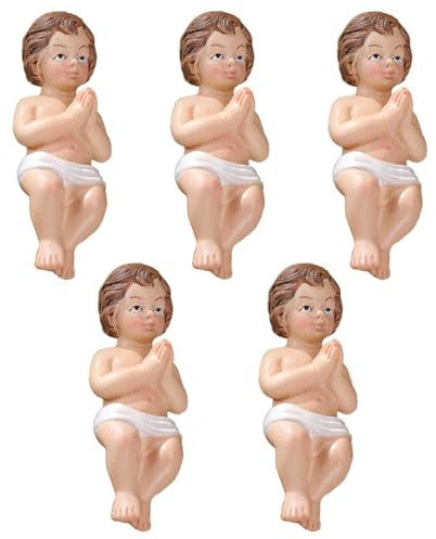 Jesuskind Figur Krippe -Kunstharz-Baby-Jesus-Ornamente | Harz Krippe Dekoration Krippe Set | Jesusfigur In Krippe | Feiertagsdekoration Indoor Weihnachtsdeko Baby Jesus In Krippe Figuren Für Feiertage