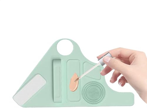 di miscelazione del trucco, Cinturino da polso per piastra di trucco, Piastra di fondazione in silicone, Piastra di miscelazione trucco liquido, di miscelazione regolabile