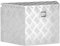 HOMCOM Boîte à outils pour remorque, boîte de rangement en aluminium, serrure intégrée avec clés, en forme trapézoïdal, pour camionnettes, remorques, 73,7 x 41 x 46 cm, argent