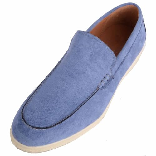 ABSOLUTE FOOTWEAR Mens Easy Slip On Suede Look Casual Loafer Shoe with Constrast Sole