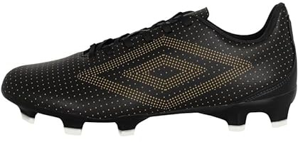 Umbro Velocita Matrix League FG, Tacos de fútbol Hombre, Negro, Dorado y Rojo, 47 EU