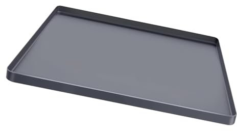 Tapis de Réfrigérateur Antidérapant Haut de Bord Surélevé, Mini Réfrigérateur de Sol, 68.6 X 68.6 X 2cm, Tapis Doux Sous Le Réfrigérateur, Tapis Protection de Sol Lavable Sous La Machine à Laver, Gris