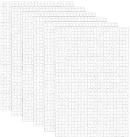 ElevateTech 6 Stück Kunststoff Netz Leinwand-Set, Netz-Kunststoff-Leinwand-Set Stickwerkzeuge für Stickereien Basteln Strick und Häkelprojekte Basteln mit Acrylgarn und Herstellen von Aquarium-Teilern