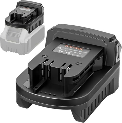 DW18ML Battery Adapter for DeWalt 18V 20V Lithium-Ion Battery Convert to for Milwaukee 18V Power Tool, Suitable for DeWalt 18V/20V Max Li-ion Battery Power Tools