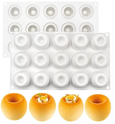15 Hohlraum Runde Beule Silikonkuchenform Für Schokoladenmousse Dessertgebäckbackform Schimmel Dekoration Werkzeug Kuchenformen Für Kuchen Dekorieren Back Silikonformen