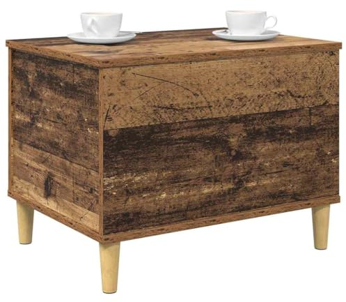 vidaXL Bedside Cabinet Old Wood 60 x 44.5 x 45 cm Engineered Wood, Accent Table, Rustic Bedside Cabinet, Compact Nightstand for Bedroom Storage, Wooden Furniture, Functional Home Decor
