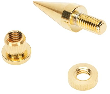 Fockety 16 Pcs Speaker Spikes Pad Kit, Shockproof Adjustable Speaker Isolation Spikes with Base Pad for Subwoofer Amplifier Turntable Recorder CD DVD Player