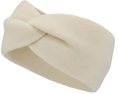 styleBREAKER Damen Feinstrick Stirnband Knoten, Creme | Aus Viskose, wärmend und atmungsaktiv gegen Wind und Kälte. Passend für 56-59 cm Kopfumfang. Handwäsche empfohlen.