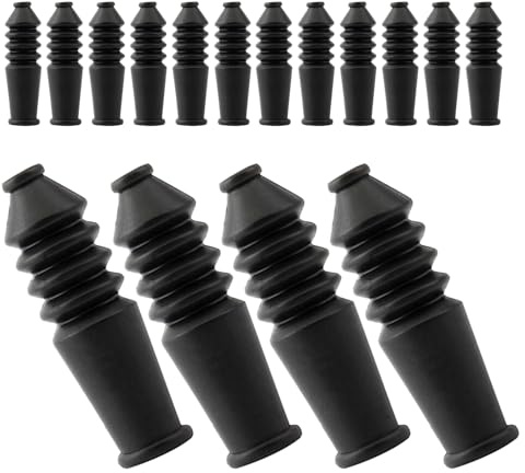 CORHAD 25pcs Black Rubber Brake Cable Sleeves for Mountain Folding Bikes, Line Protection Caps 5/8.5mm Holes, Bicycle Brake Wire Covers for Off-Road Cycling Accessories