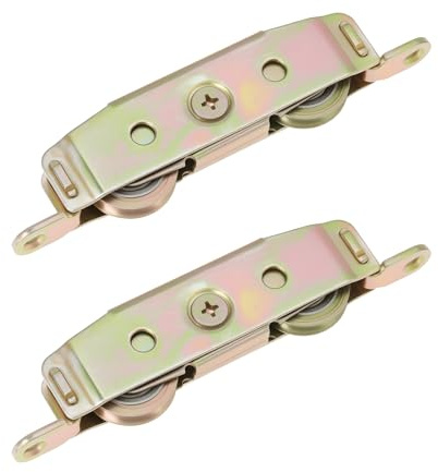 Briny River 2 Stück Schiebetürrollen für Terrassentüren 1-1/4 Zoll Tandemrolle Metall Tragkraft 150 Kg Kompatibel mit Jeld Wen Truth 31761A Und Truth 30410