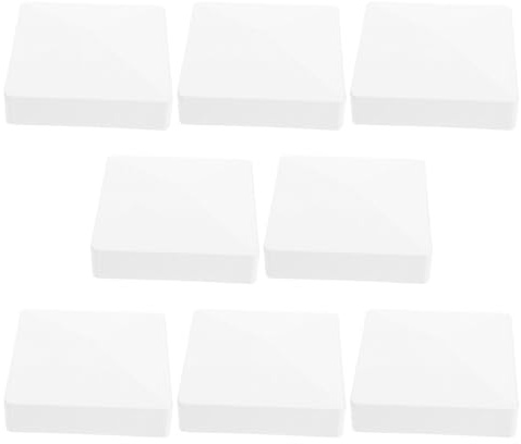 HOOWIFFY 8 Pezzi Copertura Materiale Durevole Pvc Cappuccio Esterno Piatto da per Resistente alle Intemperie Protezione Bianco per Pali di Recinzione