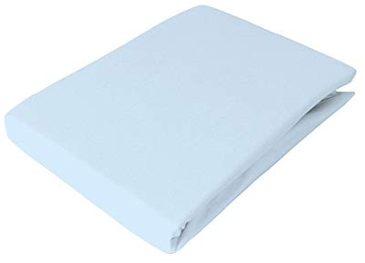 Dormisette Q371 Elastic-Jersey-Spannbetttuch mit Elasthan, Größe: 90 x 190-100 x 200-220 cm, hellblau
