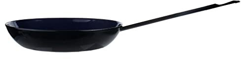 Riess, 0565-025 Bauernpfanne 26, CLASSIC - HOTEL PROFI SCHWARZ/BLAU, Durchmesser 26 cm, Höhe 4.6 cm, Emaille, schwarz/blau, Induktion