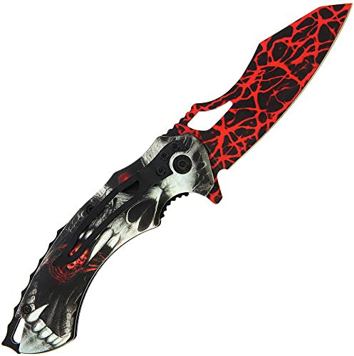 G8DS® Einhandmesser RED Eye II mit Gürtelclip Klappmesser Scharfes Outdoor Survival Taschenmesser | Kleines Einhand-Messer,Messer mit Edelstahlklinge, für Arbeit Wandern Camping