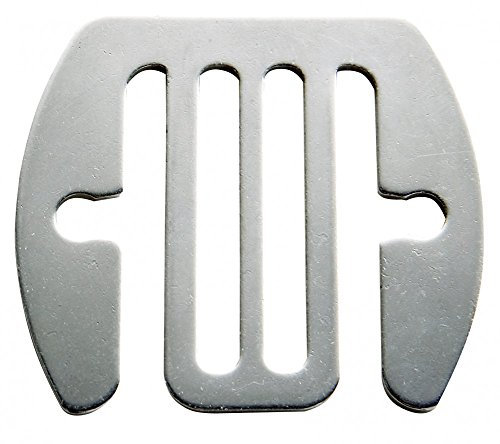 Kerbl 25 Stück Bandverbinderplatte für 40 mm Weidezaunband Edelstahl Elektrozaun