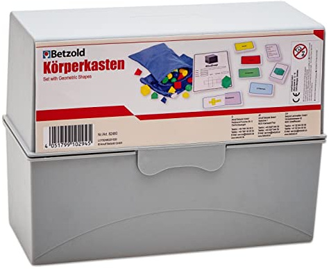 Betzold - Geometrie-Körper-Kasten - 40 geometrische Körper im Set + Zubehör