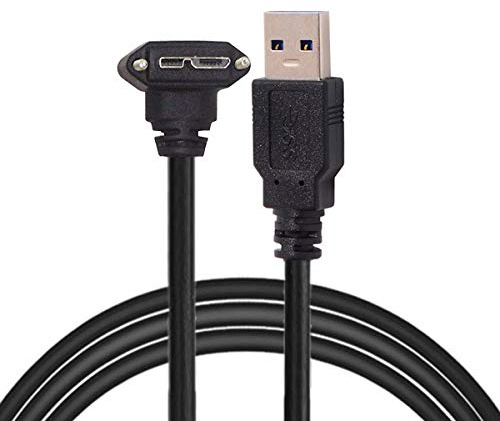 Cablecc Micro-USB-Datenkabel für Chamäleon-Kamera, 90 Grad abgewinkelt, 3 m