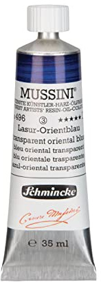 Schmincke - MUSSINI®, finest artist's resin oil colors, glaze orange blue - 35 ml
