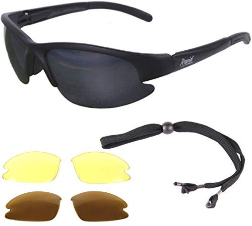 Rapid Eyewear Catch Pro POLBRILLE ANGELN - Anglerbrille mit Wechselgläsern für Fliegenfischen, Friedfischangeln, Karpfenangeln, Hochseefischen usw. UV400 Schutz