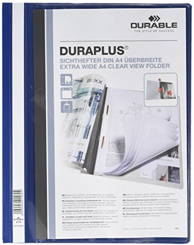 Durable Angebotshefter Duraplus mit Sichttasche für A4, dunkelblau, 25er Packung, 257907